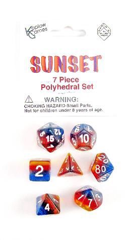 Koplow Games - Sunset 7 Piece Polyhedral Dice Set