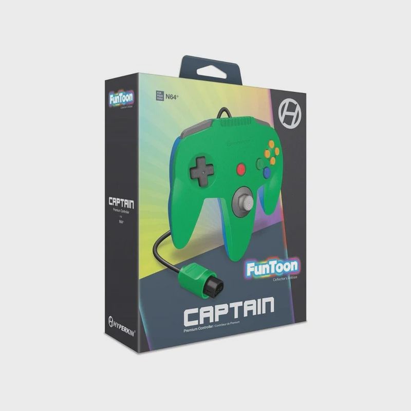Hyperkin "Captain" Premium Controller For N64 (Funtoon Collector's Edition Hero Green) - N64