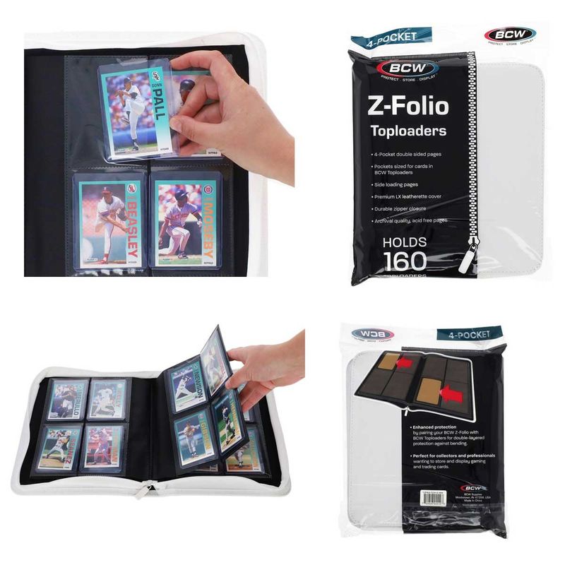 BCW Z-Folio LX Toploaders Album White 4-Pocket