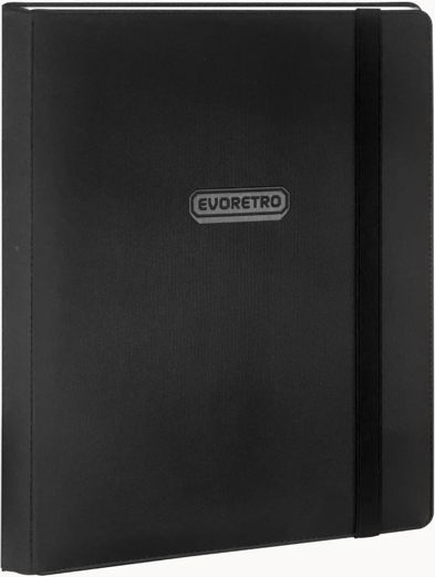 Evoretro 9-Pocket Card Binder Elastic band closure Black