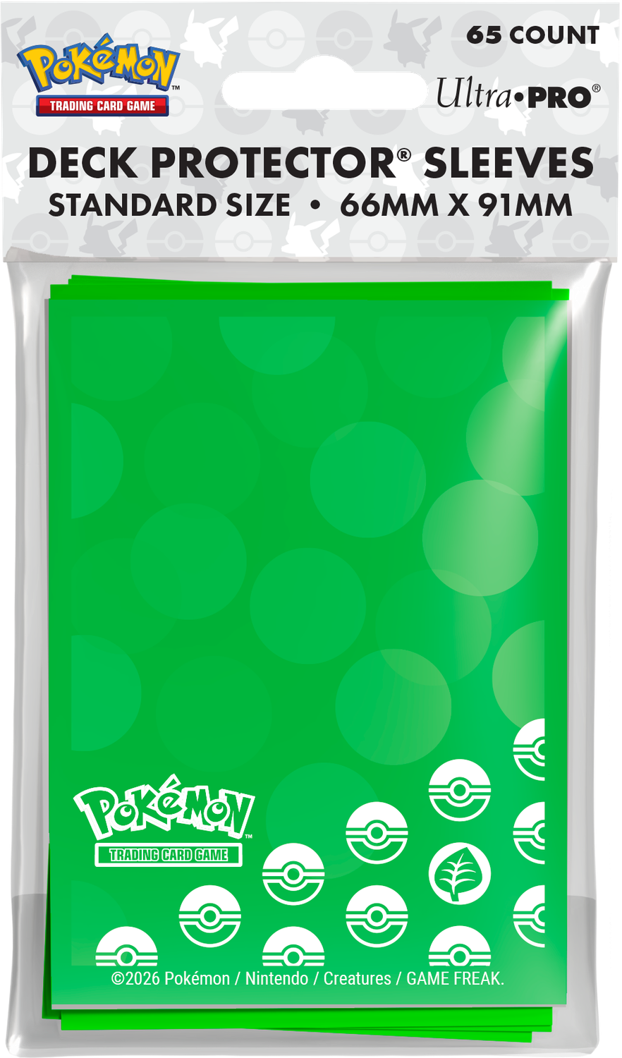 Ultra-Pro D-PRO Pokemon Energy Grass Type 65CT Sleeves
