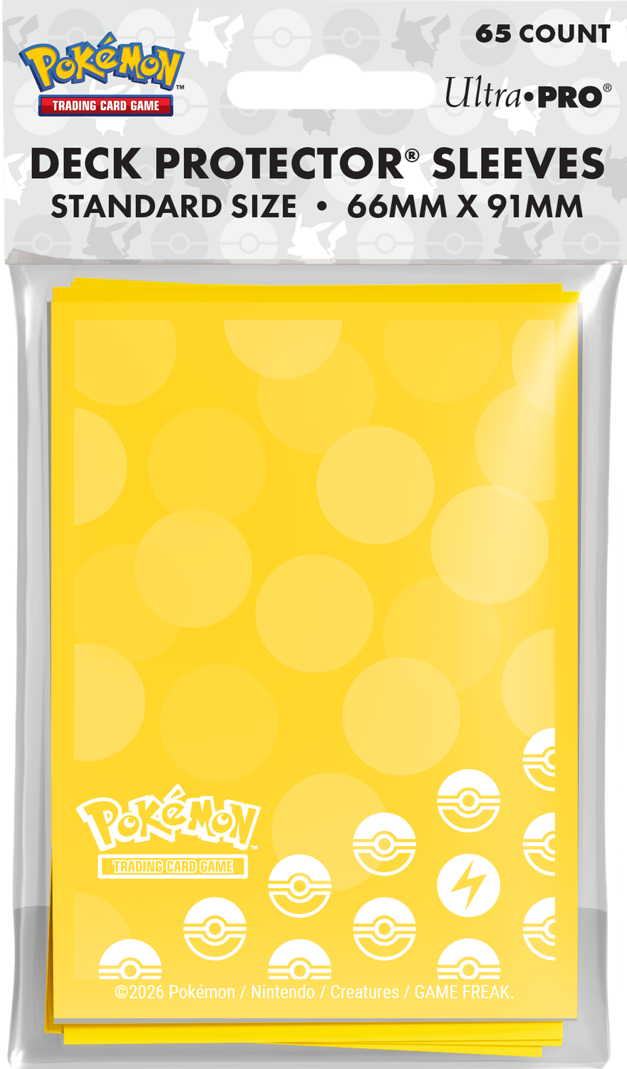 Ultra-Pro D-PRO Pokemon Energy Lightning Type 65CT Sleeves