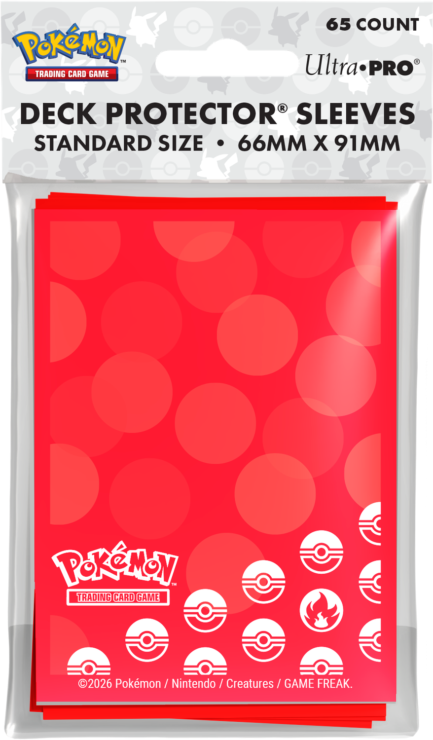 Ultra-Pro D-PRO Pokemon Energy Fire Type 65CT Sleeves