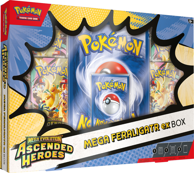 Pokemon Ascended Heroes Mega Feraligatr EX Box
