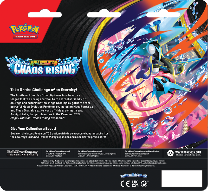 Pokemon Chaos Rising 3PK Blister