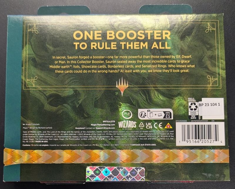 MTG Lord of The Rings Tales of Middle-Earth Collector Booster (1 Pack)