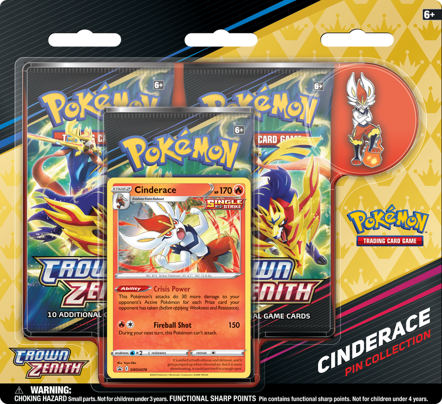 Pokemon Crown Zenith Pin Collection (Cinderace)