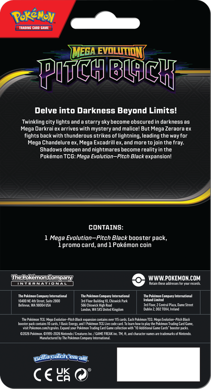 Pokemon Pitch Black Checklane Blister (1 Random Pack)
