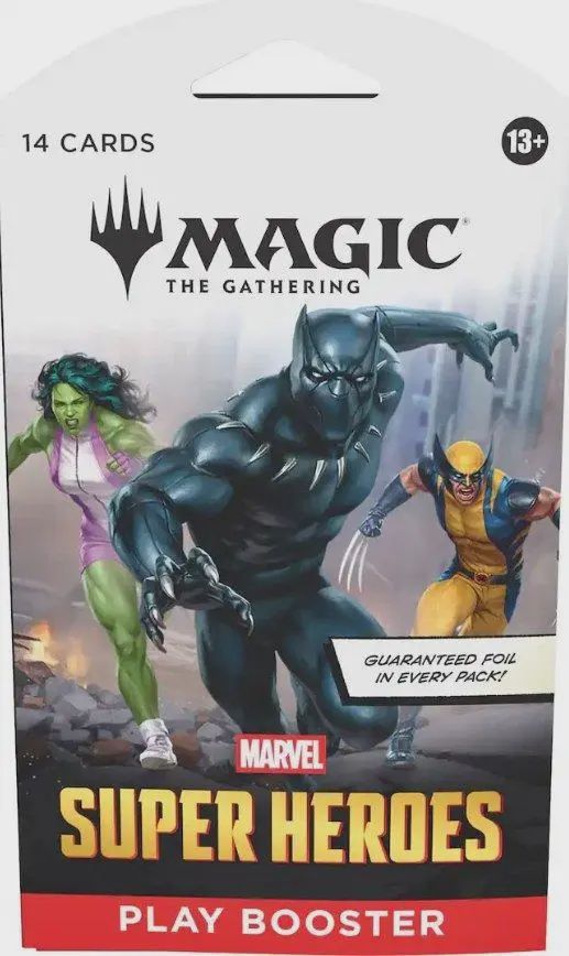 MTG Sleeved Marvel Super Heroes Play Booster (1 Random Pack)