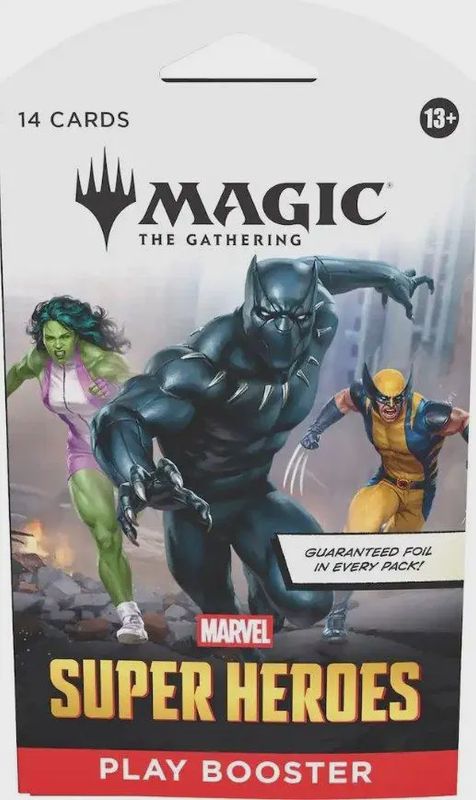 MTG Sleeved Marvel Super Heroes Play Booster (1 Random Pack)