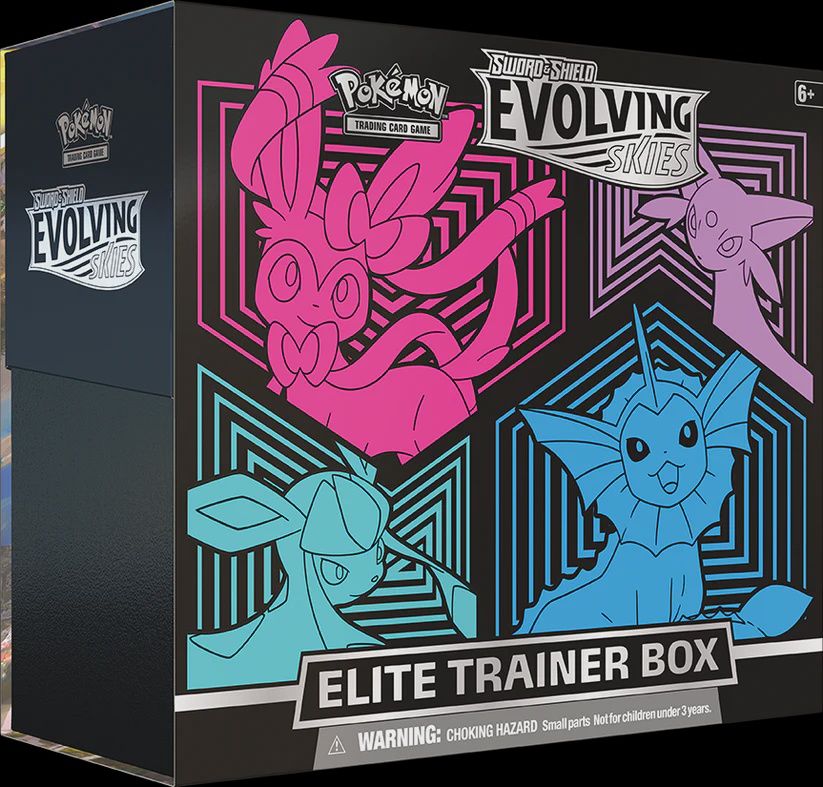 Pokemon Evolving Skies Elite Trainer Box (Vaporeon, Espeon, Glaceon, Sylveon)