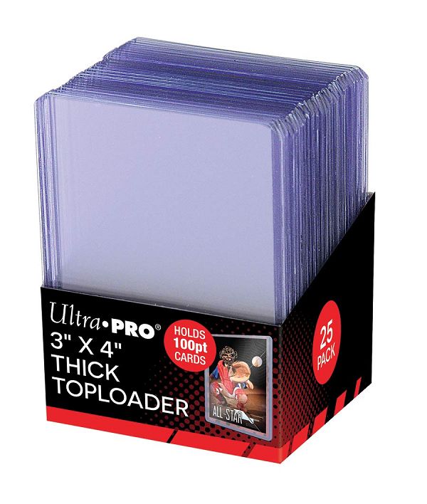 Ultra Pro Toploader 3X4 Thick 100PT Clear 25CT