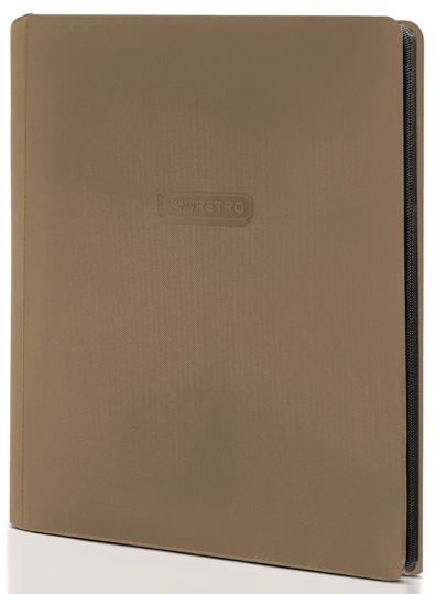 Evoretro Premium Zippered Binder 9-PKT 360 Cards Brown