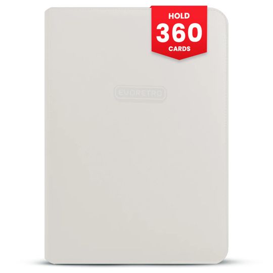 Evoretro Premium Zippered Binder 9-PKT 360 Cards White