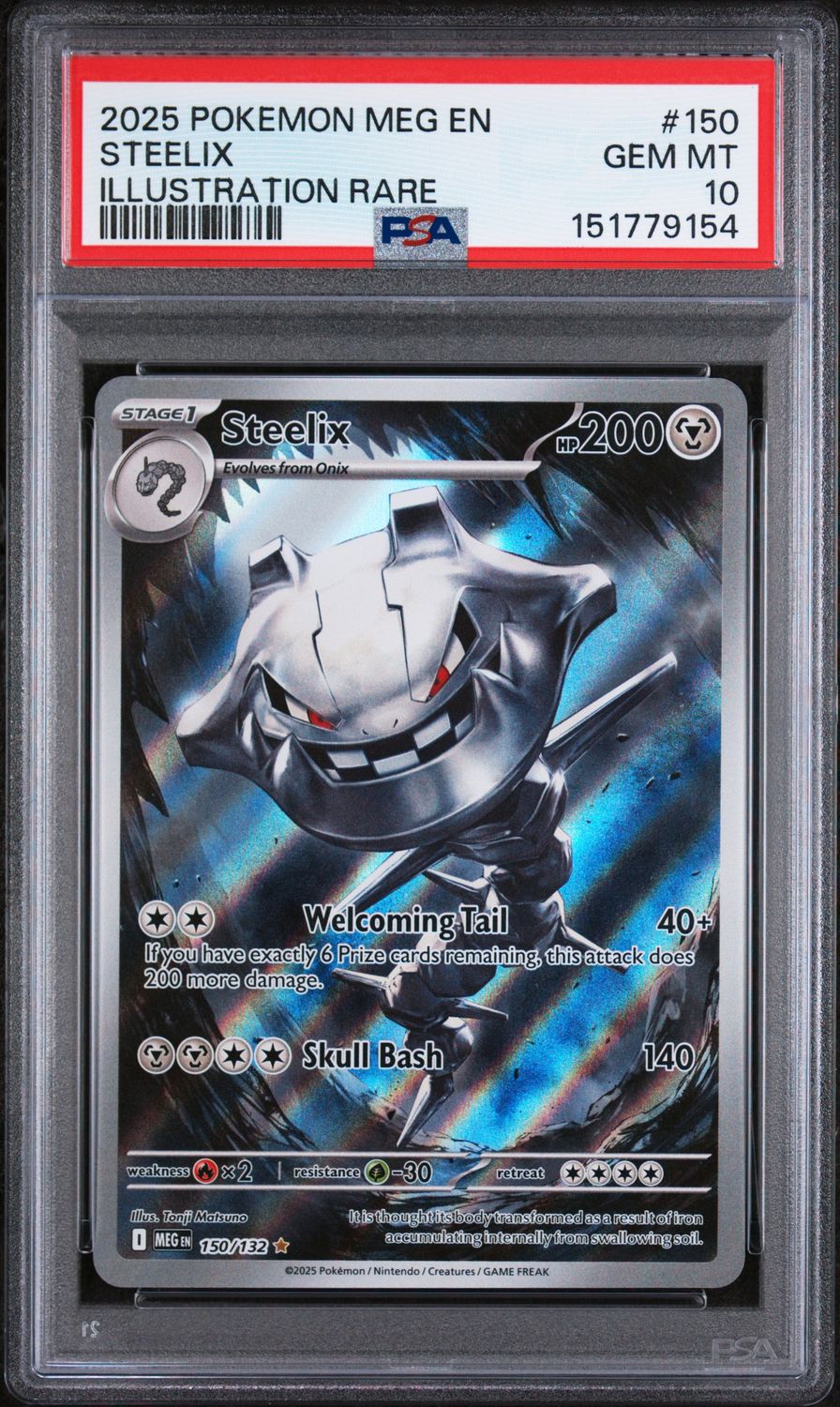 2025 Pokemon MEG EN-Mega Evolution 150 Steelix Illustration Rare