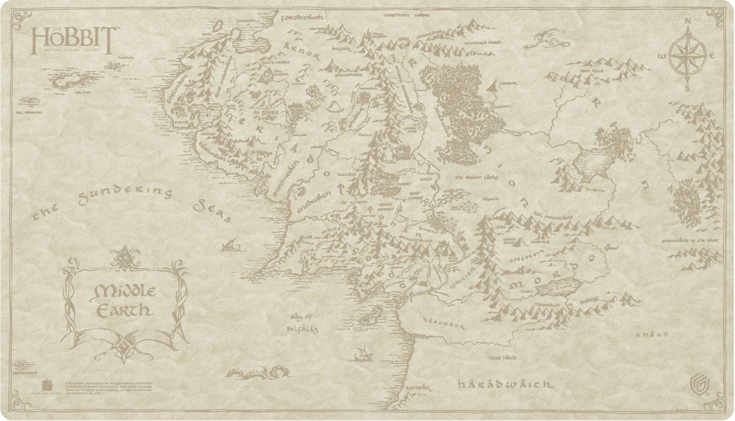 Ultimate Guard Playmat Sophoskin The Hobbit Map - (Middle-Earth)