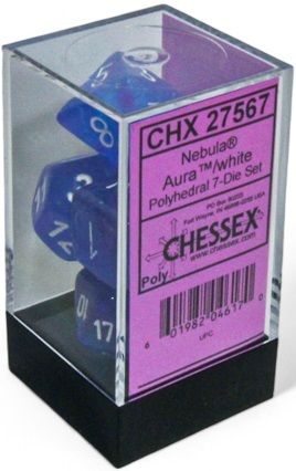 Chessex Nebula 7-DIE Set Aura/White Luminary