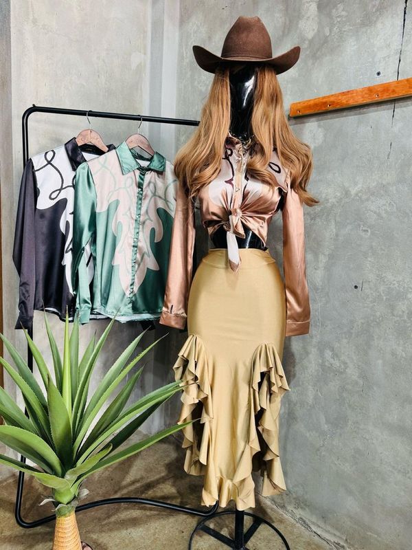 CAMISA DE SATIN