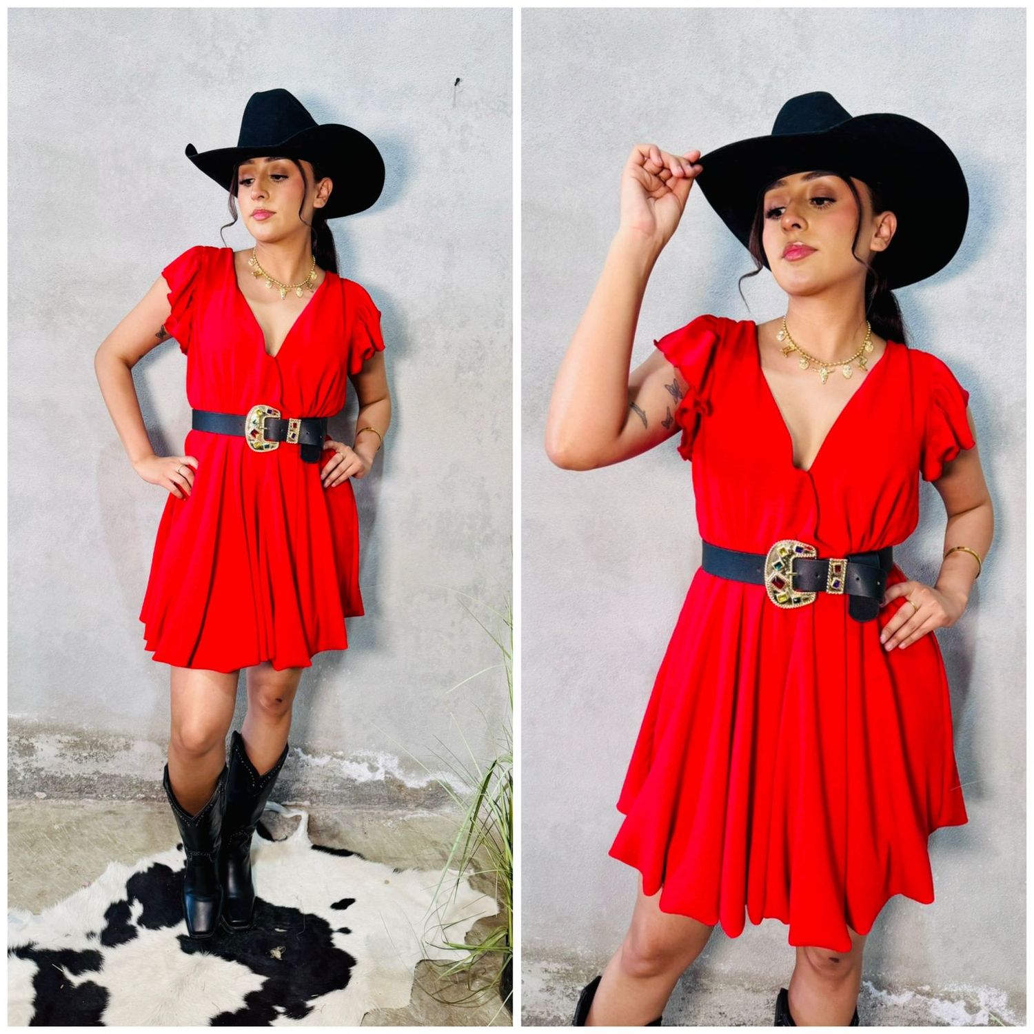 VESTIDO VAQUERO CORTE GLOBO