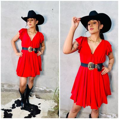 VESTIDO VAQUERO CORTE GLOBO