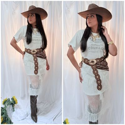 BLUSON CON VESTIDO DE ENCAJE