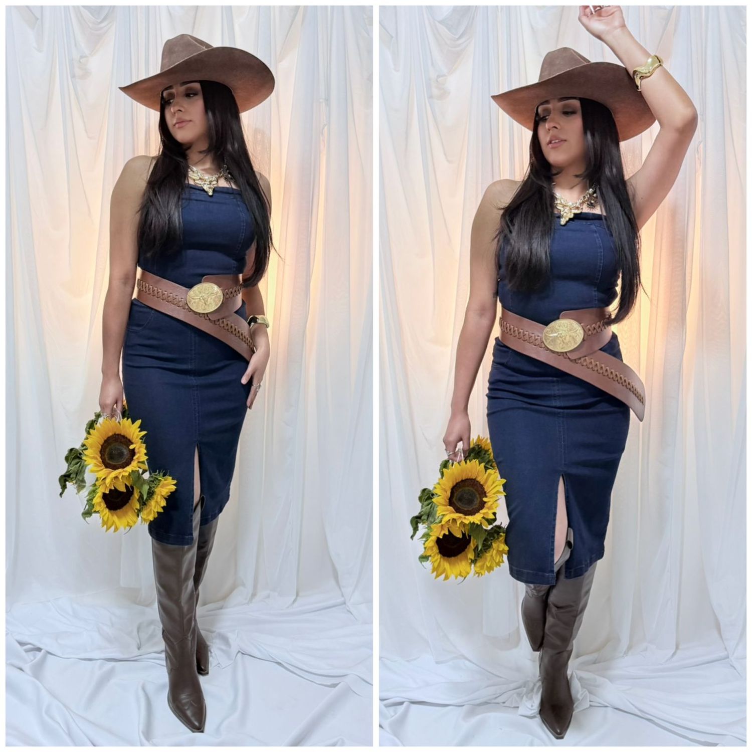 Vestido Mezclilla straple
