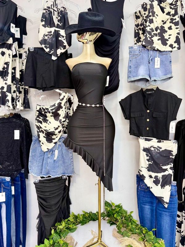 VESTIDO SATIN CON OLAN