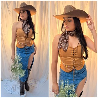 TOP GAMUZA CON AGUJETA