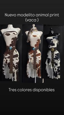 VESTIDO CORTE ESQUINA VACA