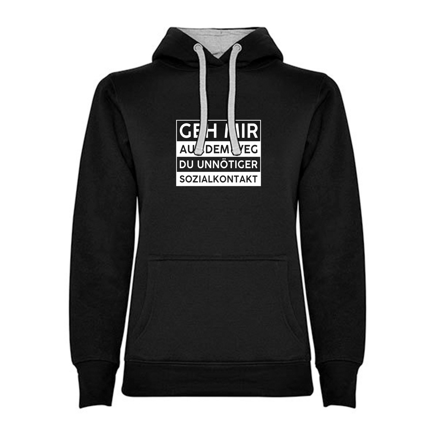 Black Hoodies "Geh mir aus dem Weg du unnötiger Sozialkontakt"