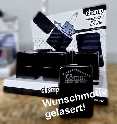 Benzinfeuerzeug mit Laser Gravur