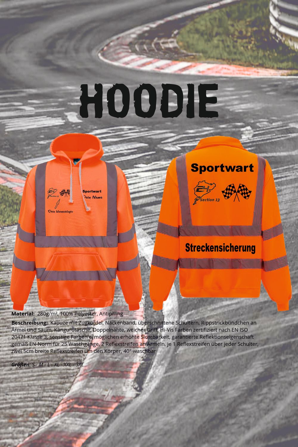 Hoodie für Sportwarte