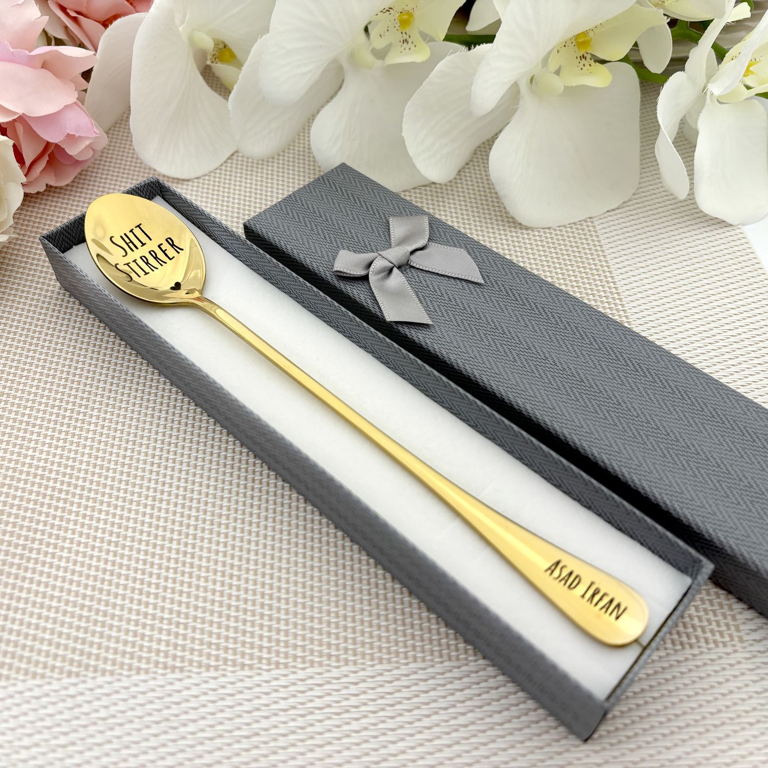 Shit stirrer - Personalized Engraved Coffee Spoon – Unique Gift
