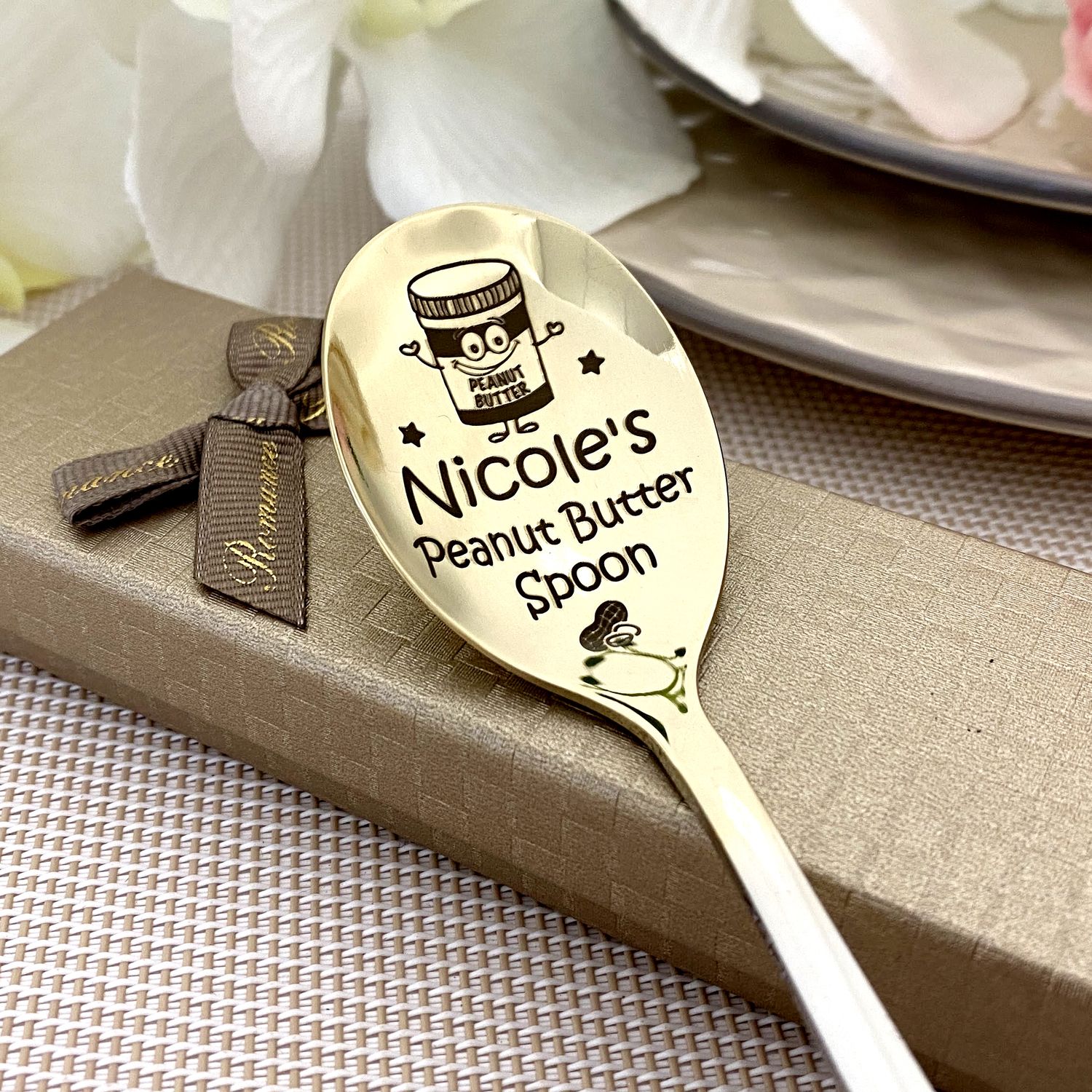 Peanut Butter Spoon Customized Name Personalized Spoon Engraved 