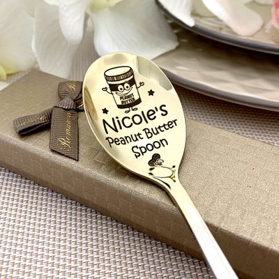 Peanut Butter Spoon Customized Name Personalized Spoon Engraved 
