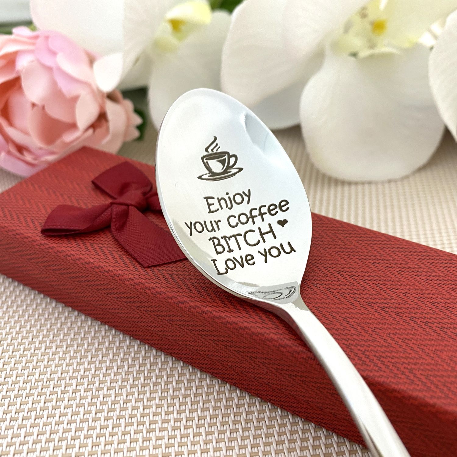 Good Morning Bitch Funny Spoon – Custom Coffee Spoon