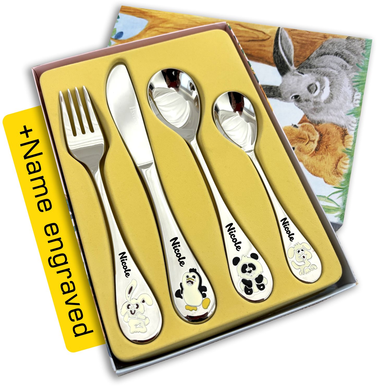 Personalized Kids Cutlery Set Birthday, Baptism, First Communion