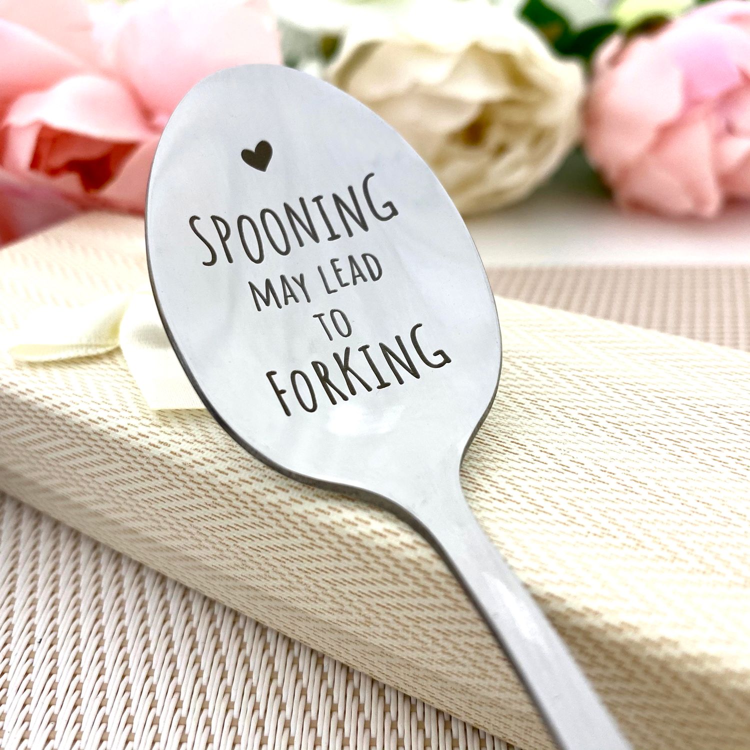 Spooning May Lead to Forking - Funny Coffee Spoon 