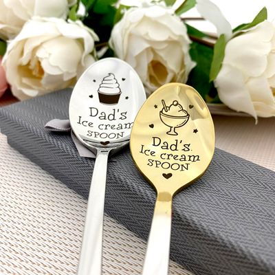 Dad&#39;s Ice Cream Spoons – Personalized Shovel for Gelato