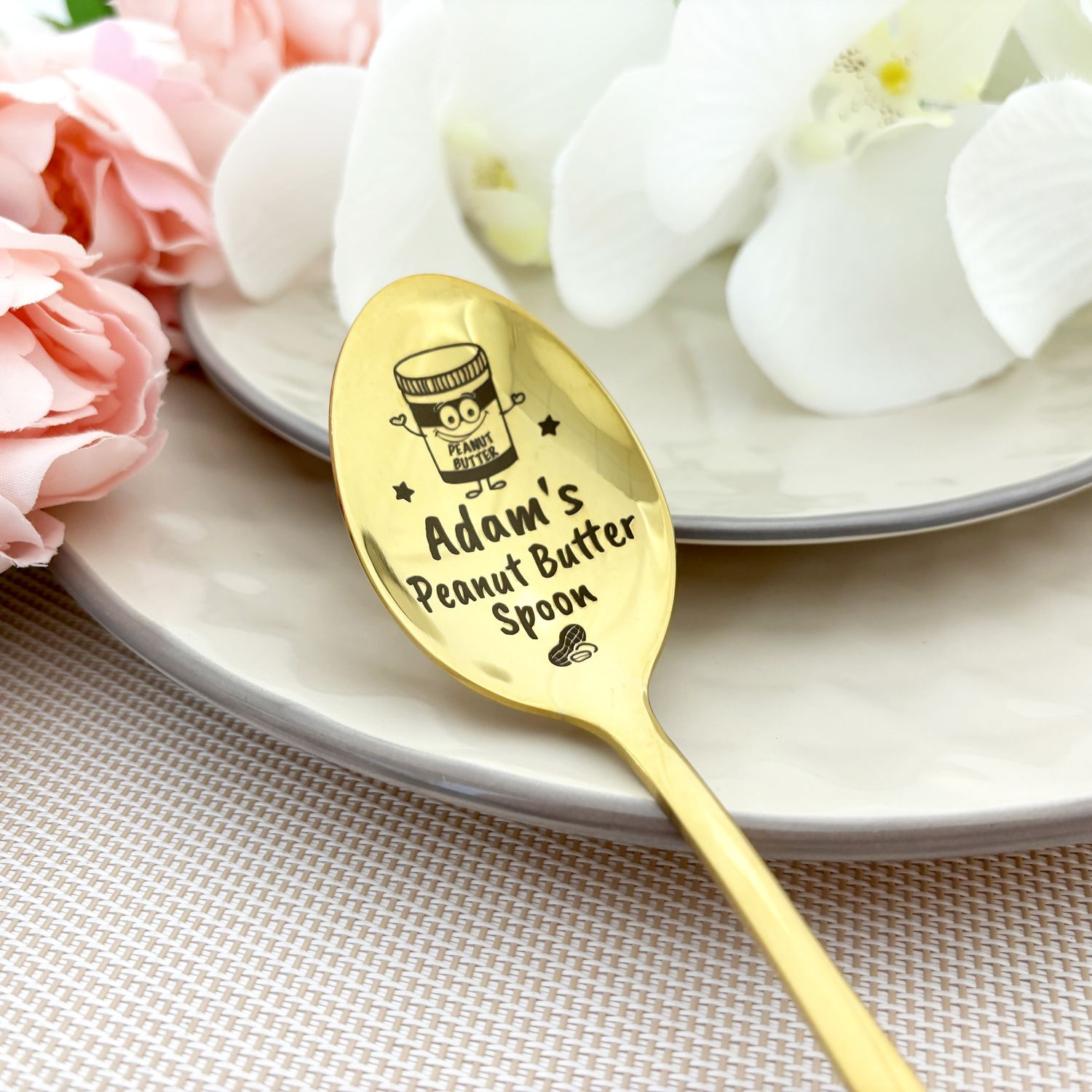 Personalized Peanut Butter Spoon - Nut butter spoon with name 