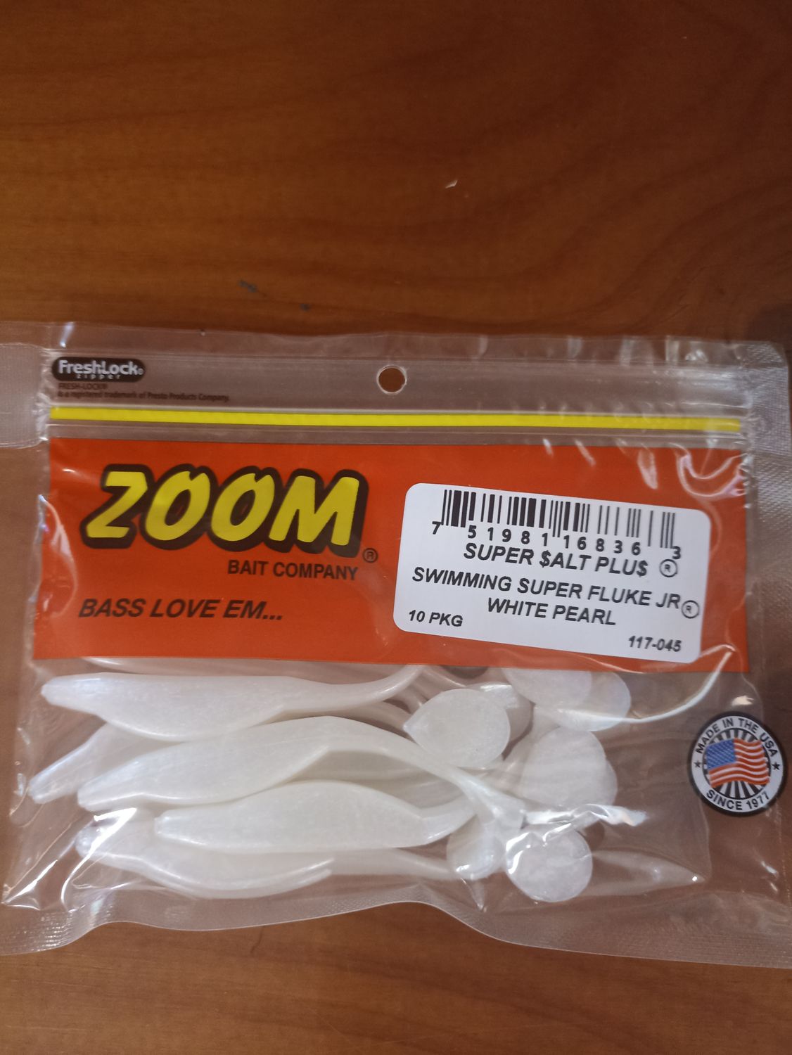 Swim SUPER  FLUKE JR 4&quot;  PEARL WHITE