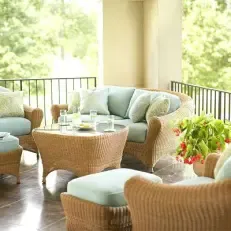 Living Lily Bay Outdoor Patio Furniture Set on a white background