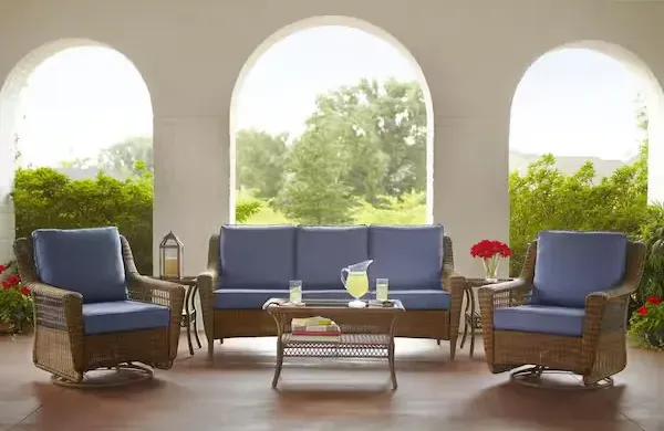 Spring Haven Swivel Lounge Chair with custom cushions from Outdoor Cusotm Cushions