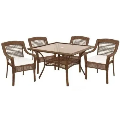 Spring Haven Dining Chairs with custom cushions on their seats