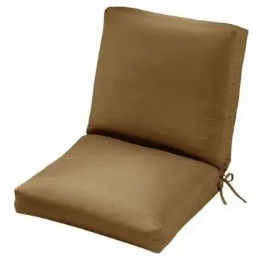 Standard-Sized Outdoor Dining Chair Cushion on a white background produced by the Outdoor Custom Cushion brand