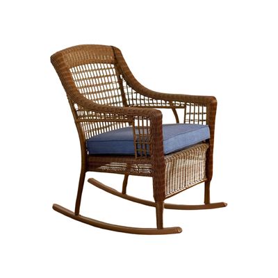 Spring Haven Rocker Chair Cushion Covers Spring Haven Rocker Chair with custom cushion on a white background