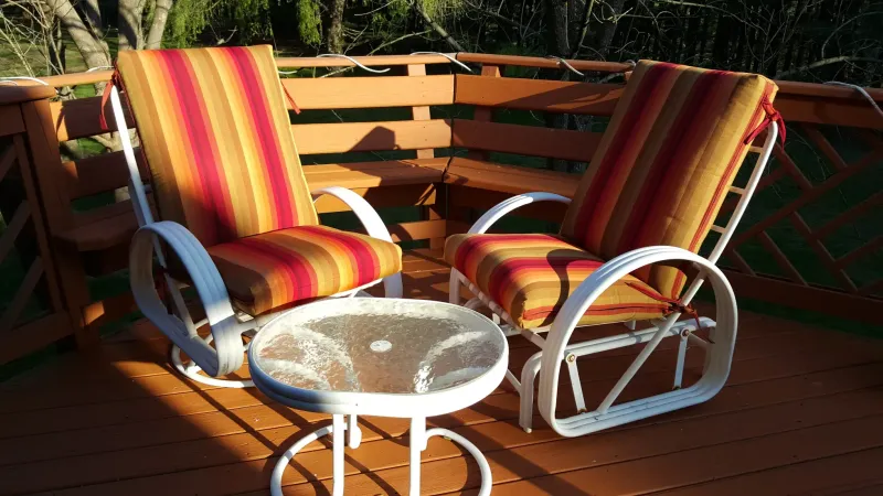 Standard Cushions by Outdoor Custom Cuishions on high back patio dining chairs