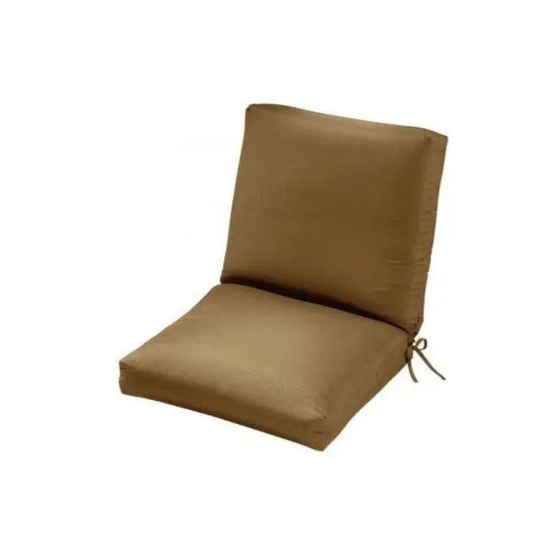 Standard-Sized Outdoor Dining Chair Cushion on a white background produced by the Outdoor Custom Cushion brand