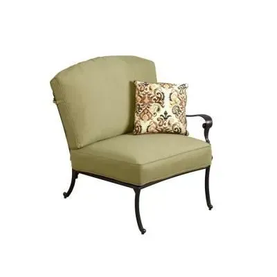 Edington Curved Sectional End/Middle Piece Replacement Cushions Edington Collection Curved Sectional End/Middle Piece by Hampton Bay with Outdoor Custom Cushions