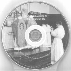 Solemn High Holy Mass according to the Dominican Rite DVD. Special Packaging for International shipping. 6"x6"x4" box.